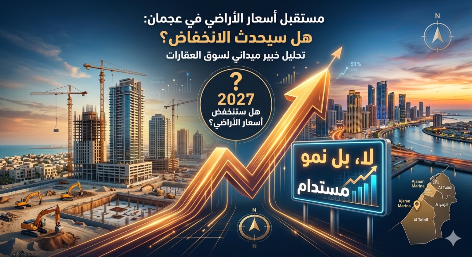هل ستنخفض أسعار الأراضي في عجمان عام 2027؟ — تحليل خبير ميداني