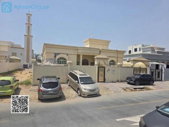 فيلا للبيع في الروضة عجمان | دور أرضي | زاوية شارع وسكة | مؤجرة بعائد 100,000 درهم سنويًا