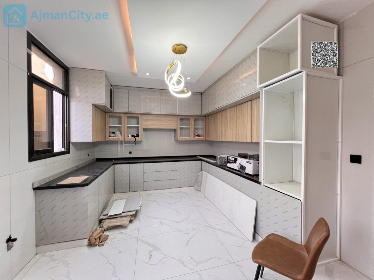 Location: Al Helio 2, Land Area: 1,700 sq ft Location: Al Helio 2, Land Area: 1,700 sq ft (including registration and ownership fees)Built-up Area: 3,200 sq ftPrice: AED 1,350,000Features:Ground floor with a fully open layout including a spacious living room, open kitchen, and maid’s room5 master bedrooms on the first floor, providing complete privacy for each family memberPractical storage under the stairs to make the most of every square meterSecond floor includes an additional master bedroom (the fifth), a large living room, and a spacious terrace ideal for family gatherings and barbecuesDedicated laundry room space7 bathroomsElegant stone facades and a luxurious marble staircase