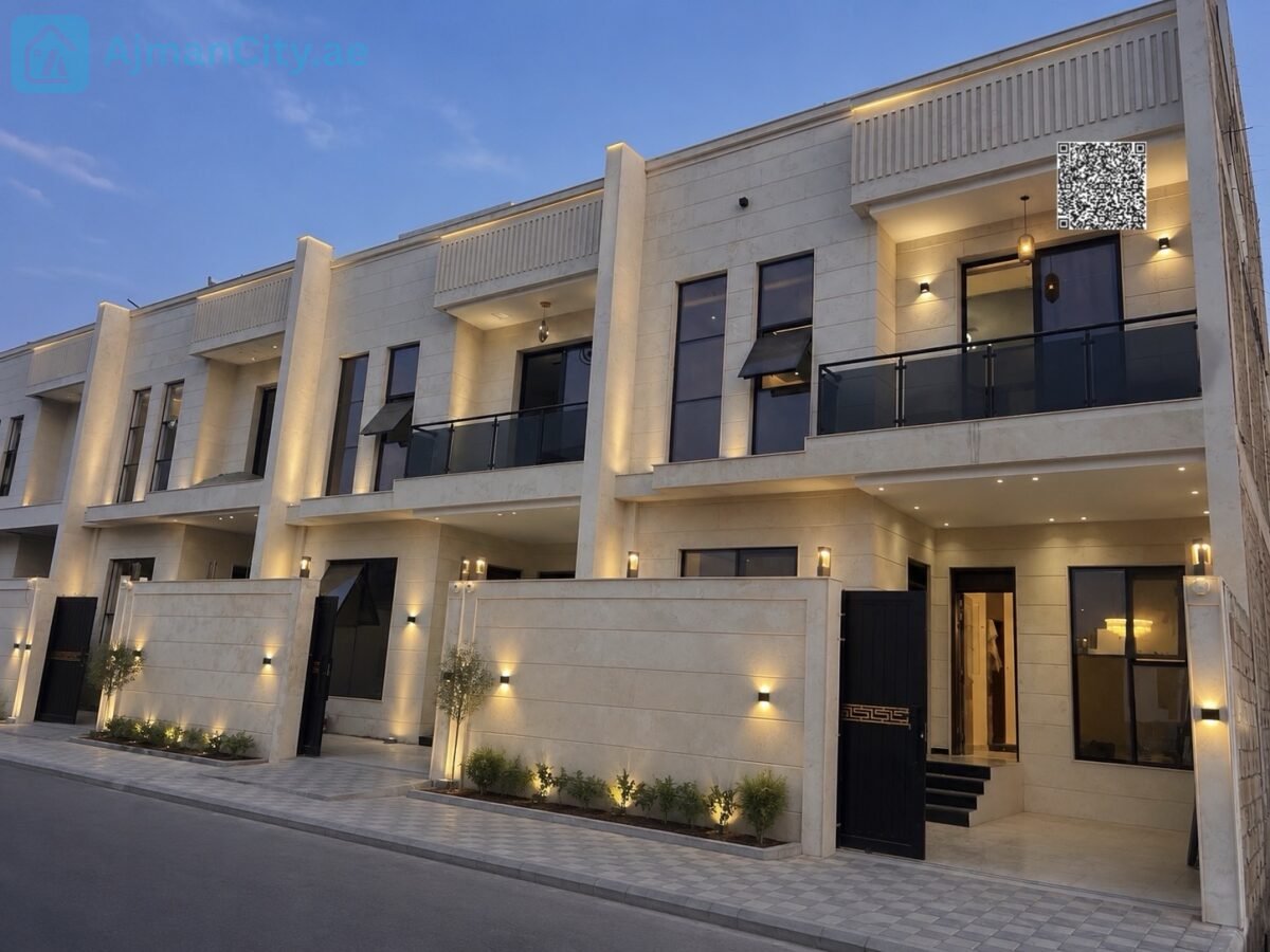 Location: Al Helio 2, Land Area: 1,700 sq ft Location: Al Helio 2, Land Area: 1,700 sq ft (including registration and ownership fees)Built-up Area: 3,200 sq ftPrice: AED 1,350,000Features:Ground floor with a fully open layout including a spacious living room, open kitchen, and maid’s room5 master bedrooms on the first floor, providing complete privacy for each family memberPractical storage under the stairs to make the most of every square meterSecond floor includes an additional master bedroom (the fifth), a large living room, and a spacious terrace ideal for family gatherings and barbecuesDedicated laundry room space7 bathroomsElegant stone facades and a luxurious marble staircase