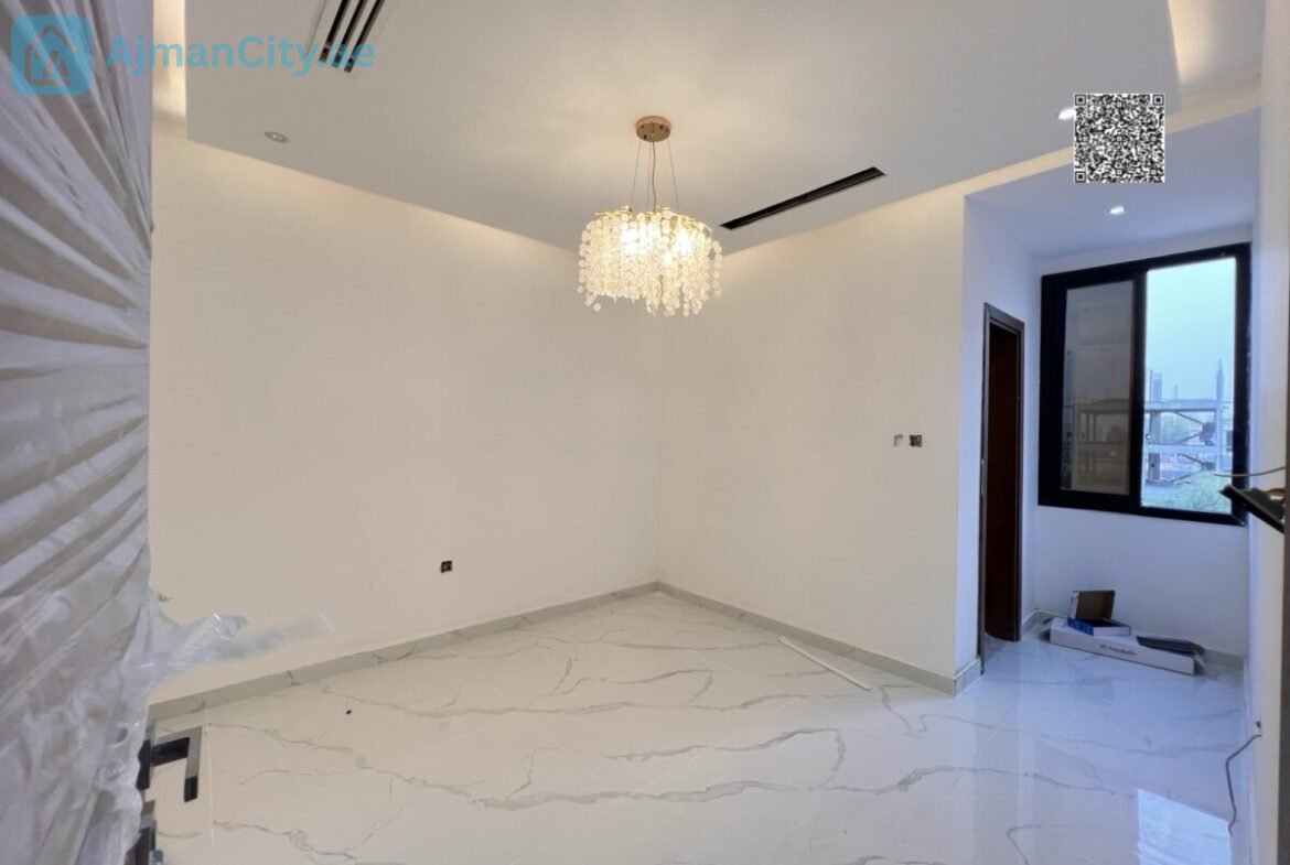 Location: Al Helio 2, Land Area: 1,700 sq ft (including registration and ownership fees)Built-up Area: 3,200 sq ftPrice: AED 1,350,000Features:Ground floor with a fully open layout including a spacious living room, open kitchen, and maid’s room5 master bedrooms on the first floor, providing complete privacy for each family memberPractical storage under the stairs to make the most of every square meterSecond floor includes an additional master bedroom (the fifth), a large living room, and a spacious terrace ideal for family gatherings and barbecuesDedicated laundry room space7 bathroomsElegant stone facades and a luxurious marble staircase