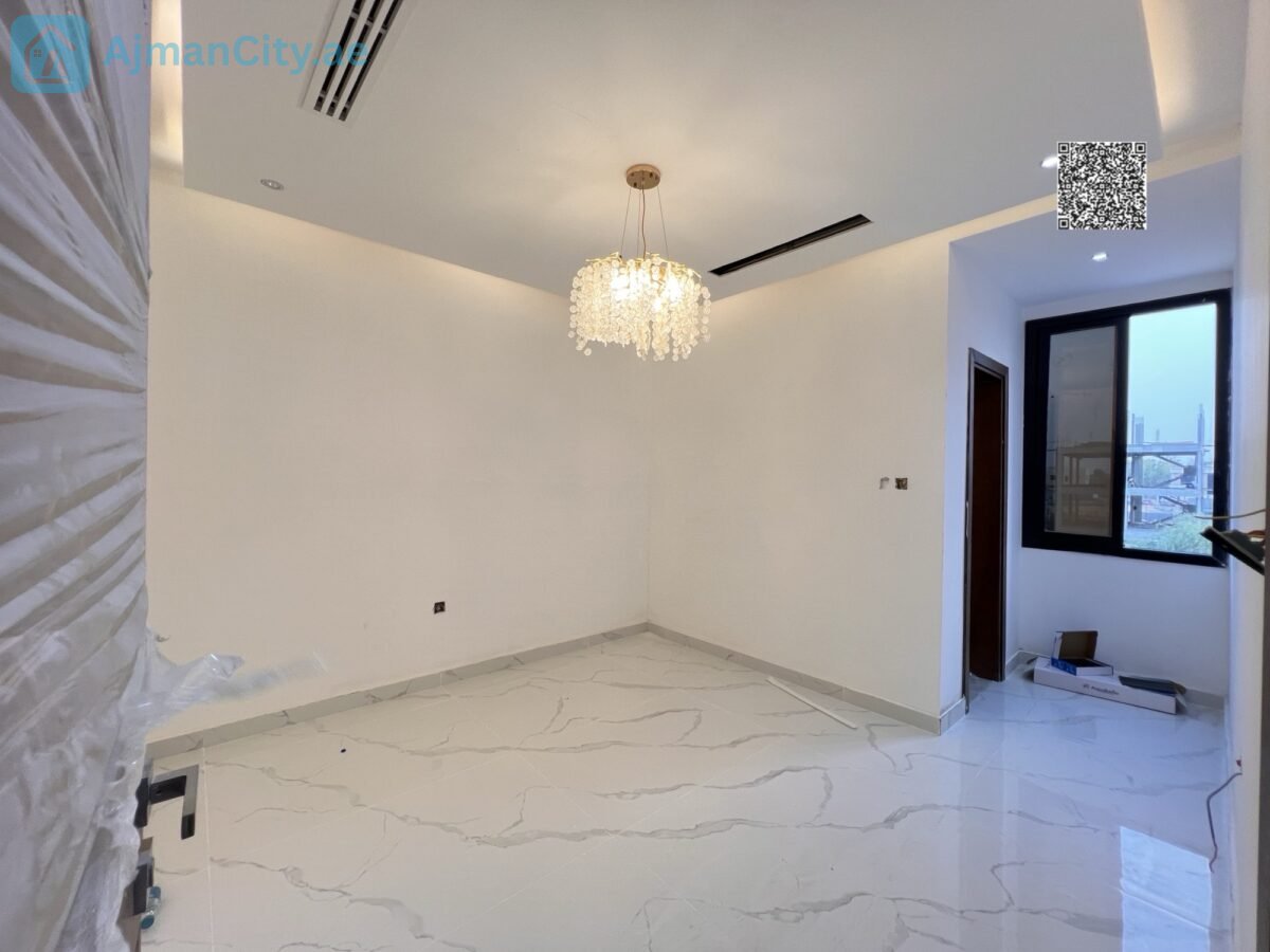 Location: Al Helio 2, Land Area: 1,700 sq ft Location: Al Helio 2, Land Area: 1,700 sq ft (including registration and ownership fees)Built-up Area: 3,200 sq ftPrice: AED 1,350,000Features:Ground floor with a fully open layout including a spacious living room, open kitchen, and maid’s room5 master bedrooms on the first floor, providing complete privacy for each family memberPractical storage under the stairs to make the most of every square meterSecond floor includes an additional master bedroom (the fifth), a large living room, and a spacious terrace ideal for family gatherings and barbecuesDedicated laundry room space7 bathroomsElegant stone facades and a luxurious marble staircase