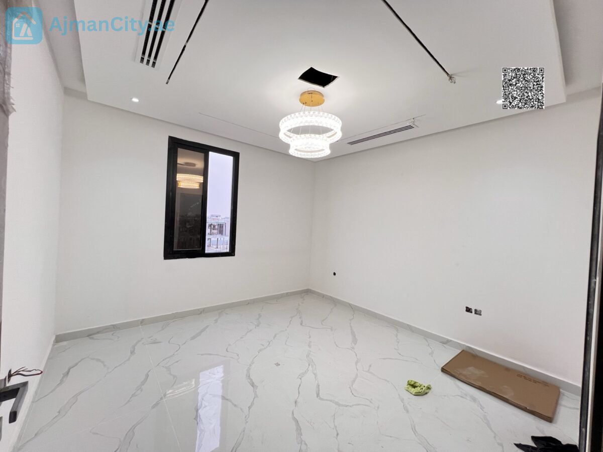 Location: Al Helio 2, Land Area: 1,700 sq ft Location: Al Helio 2, Land Area: 1,700 sq ft (including registration and ownership fees)Built-up Area: 3,200 sq ftPrice: AED 1,350,000Features:Ground floor with a fully open layout including a spacious living room, open kitchen, and maid’s room5 master bedrooms on the first floor, providing complete privacy for each family memberPractical storage under the stairs to make the most of every square meterSecond floor includes an additional master bedroom (the fifth), a large living room, and a spacious terrace ideal for family gatherings and barbecuesDedicated laundry room space7 bathroomsElegant stone facades and a luxurious marble staircase